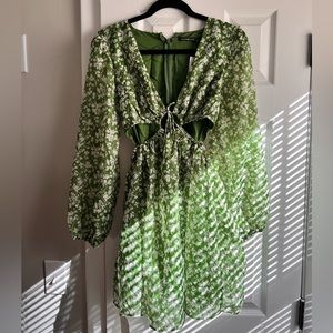 NWT Abercrombie flower print cut out mini dress
